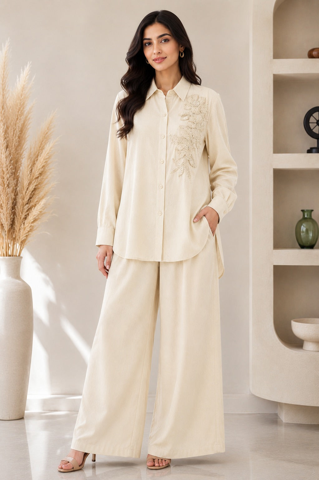 Co-Ord Set in Turkish Butter Georgette D12