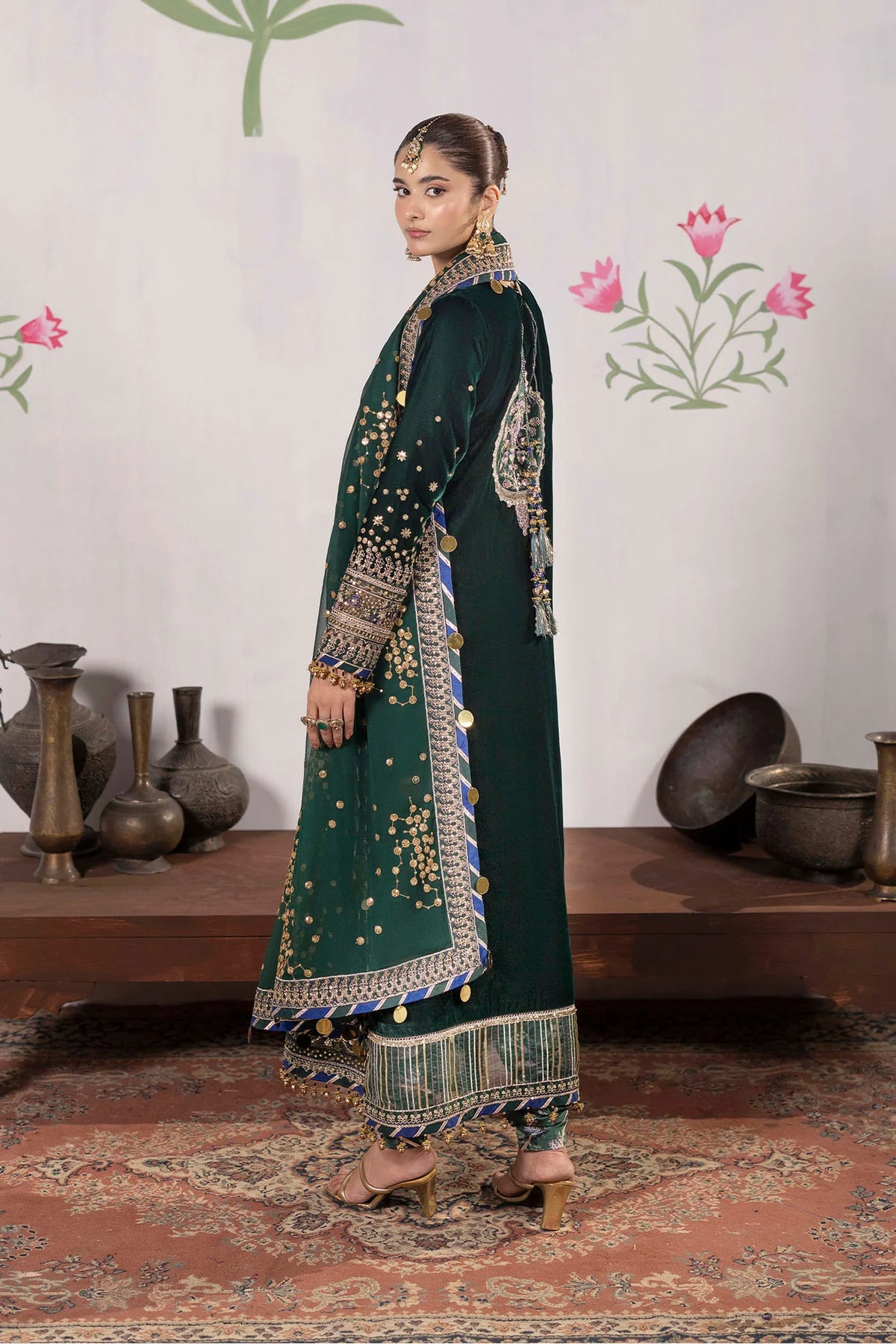 3 piece - unstitched embroidered valvet