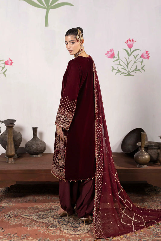 3 piece - embroidered Unstitched Valvet