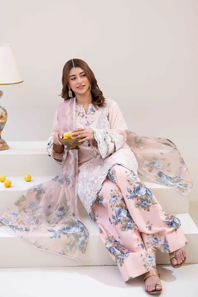 Three-Piece Unstitched Embroidered Lawn – ADN08