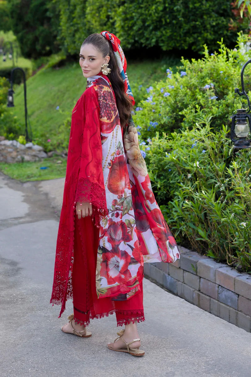 Three-Piece Stitched Embroidered Chickenkari Lawn – ADS09