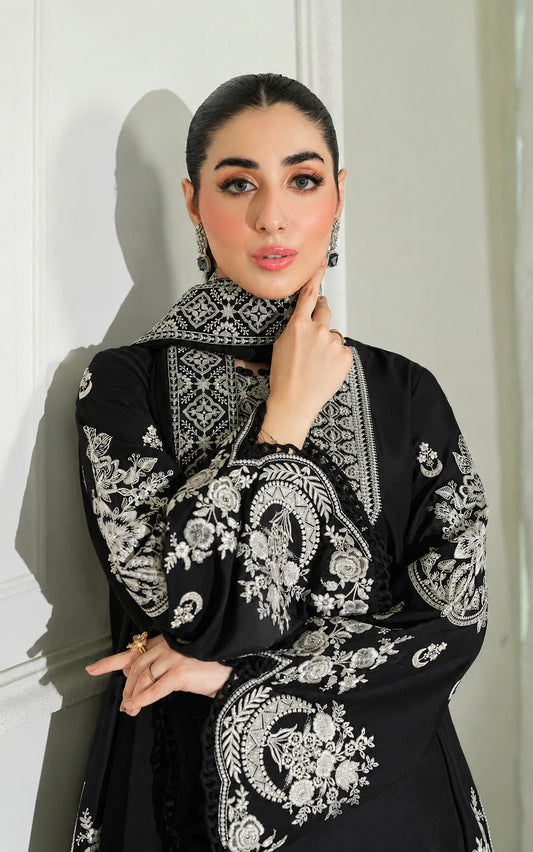 Three-Piece Stitched Embroidered Cambric Cotton– HR07