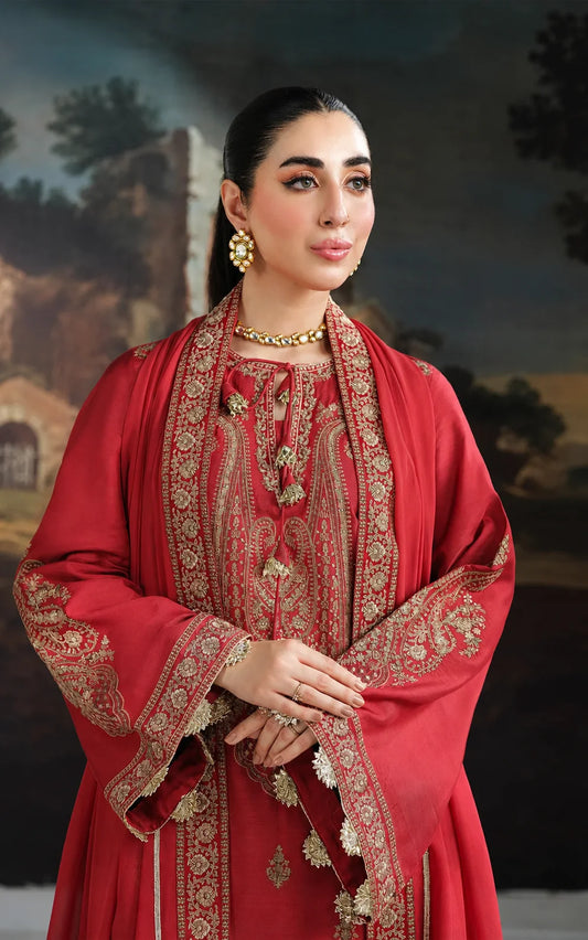 Three-Piece Stitched Embroidered Lawn Cotton– D07