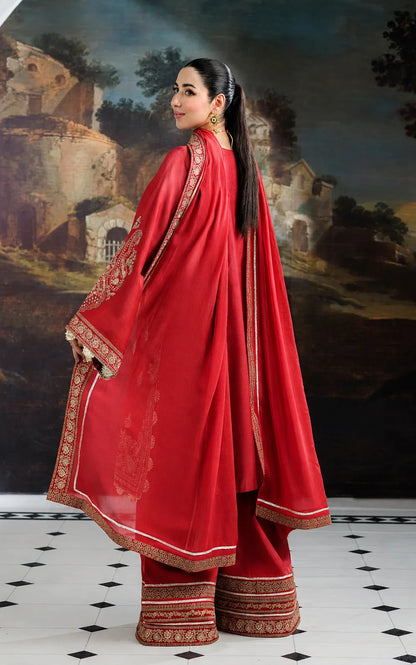 Three-Piece Stitched Embroidered Lawn Cotton– D07