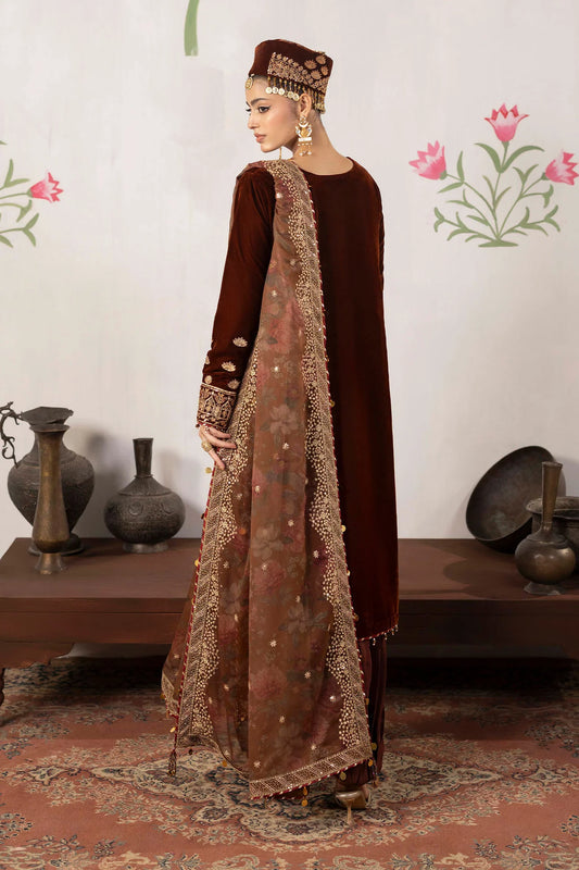 3 piece Embroidered unstitched Valvet