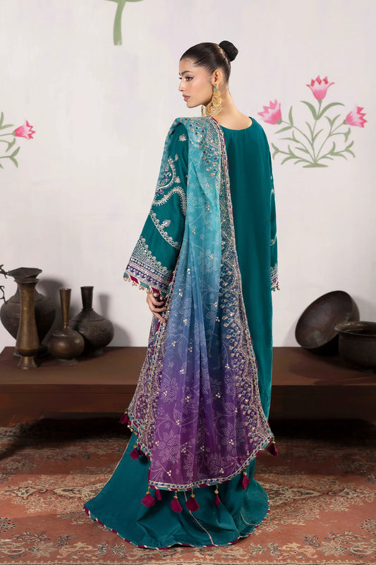 3 piece - embroidered unstitched valvet
