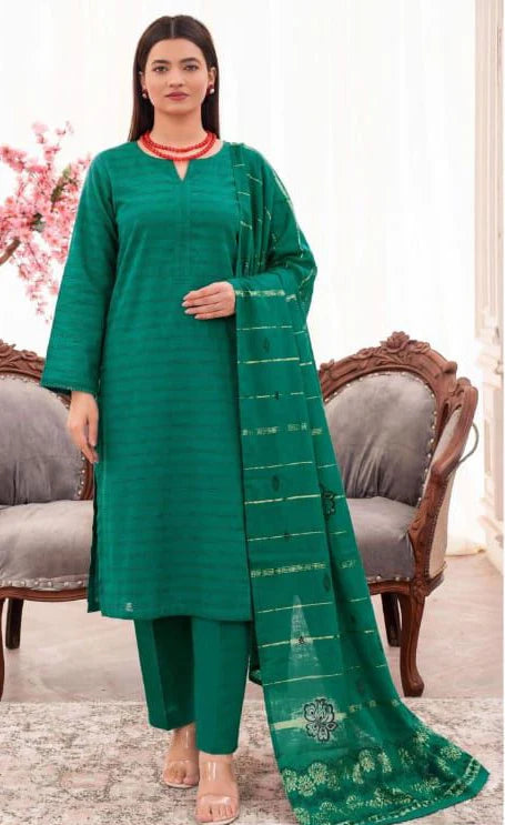 Unstitched Dobby Lawn three piece