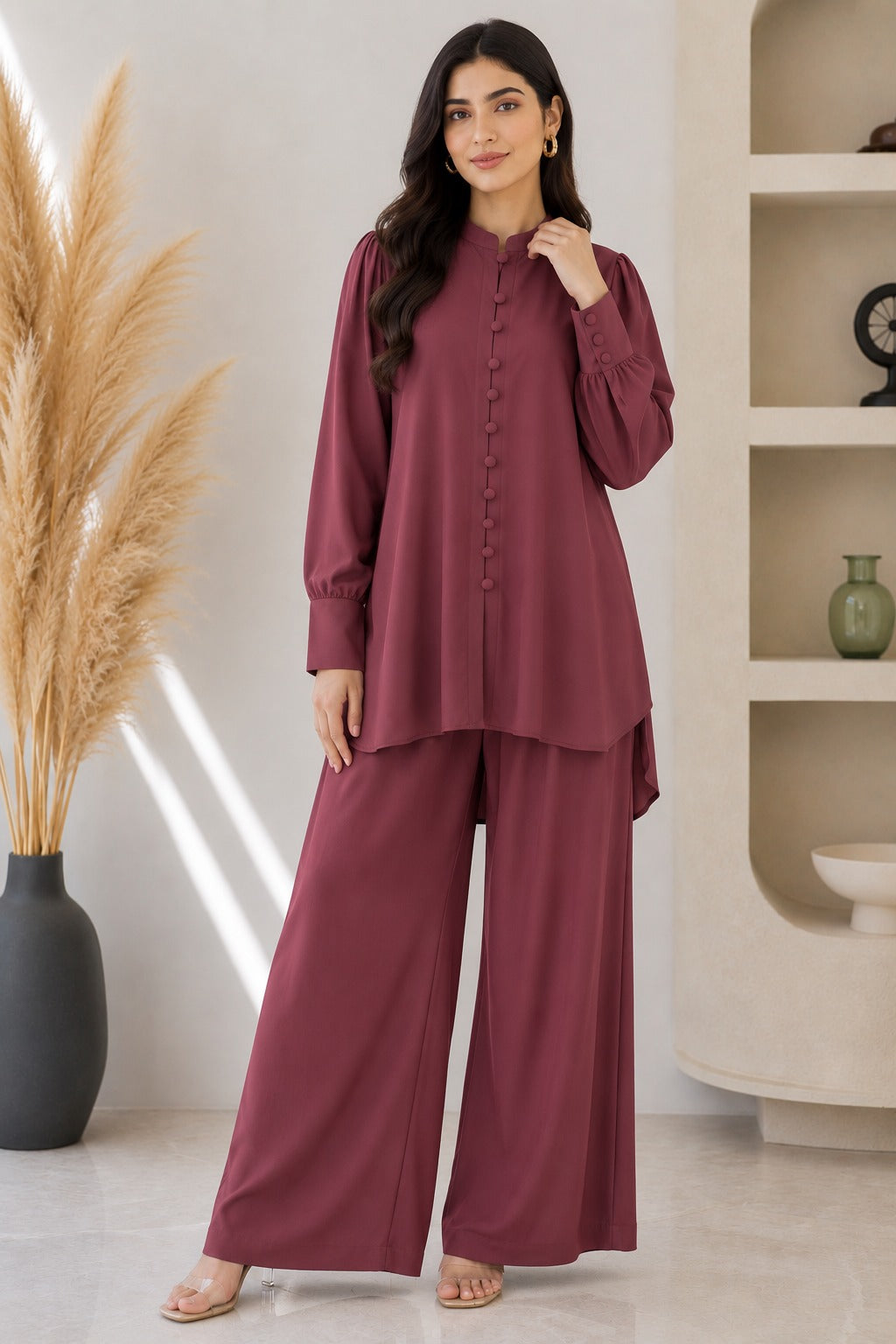 Co-Ord Set in Turkish Butter Georgette D11