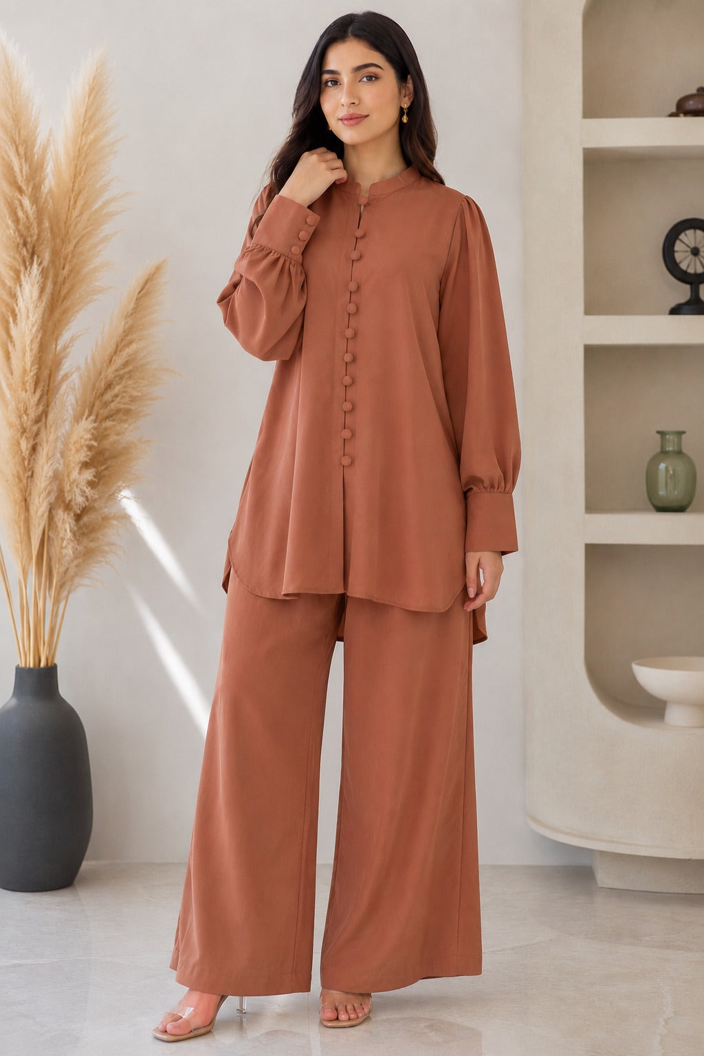 Co-Ord Set in Turkish Butter Georgette D11