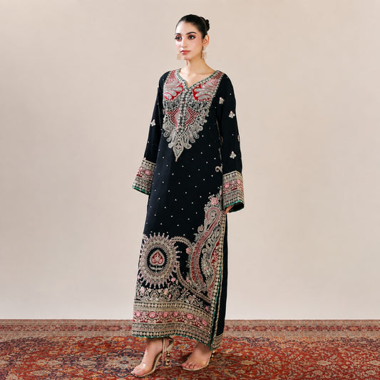 Embroidered 2-piece with Long Shirt-Ad012