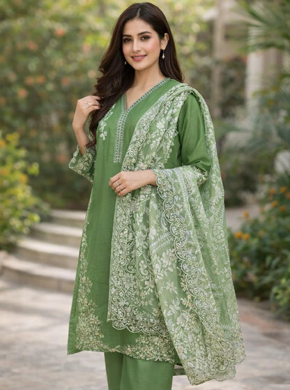 Embroidered Ready to Wear three piece Lawn