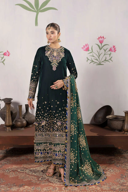 3 piece - unstitched embroidered valvet