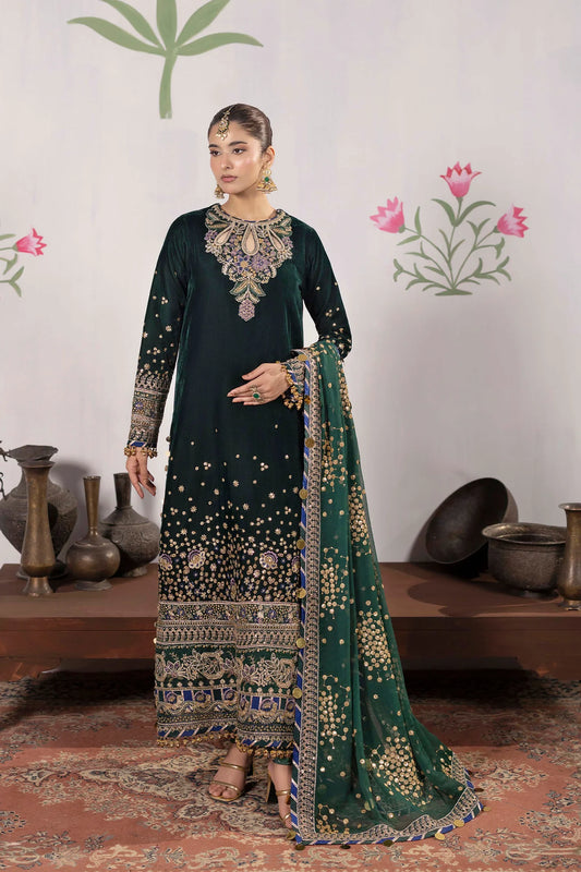3 piece - unstitched embroidered valvet